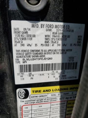 5LMJJ2HT3FEJ01260 - 2015 LINCOLN NAVIGATOR BLACK photo 13