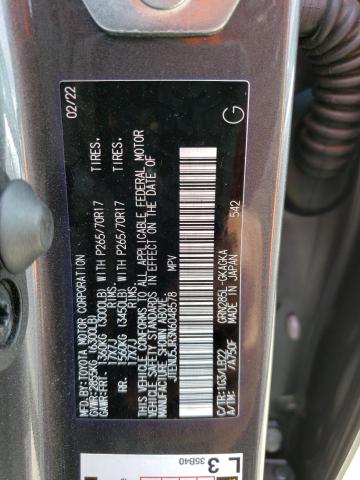 JTENU5JR3N6048578 - 2022 TOYOTA 4RUNNER SR5/SR5 PREMIUM 石墨色 照片 13