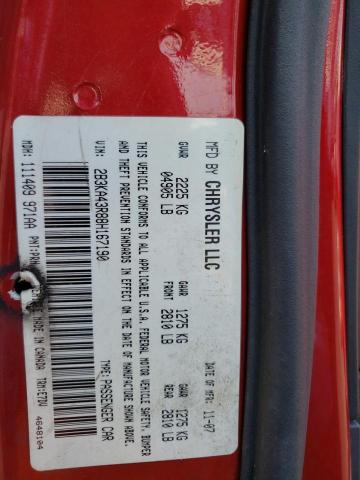 2B3KA43R88H167190 - 2008 DODGE CHARGER RED photo 12