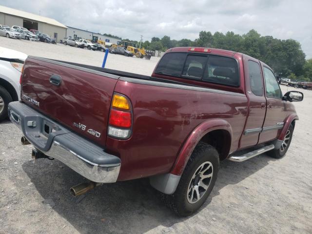 5TBBT441X4S455198 - 2004 TOYOTA TUNDRA ACCESS CAB SR5 MAROON photo 3