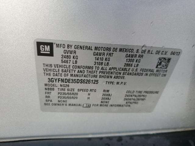 3GYFNDE35DS626125 - 2013 CADILLAC SRX PERFORMANCE COLLECTION Күміс фото 12