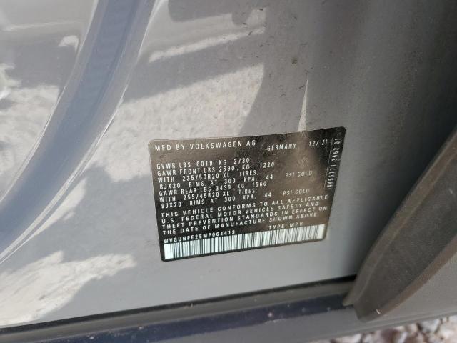 WVGUNPE25MP064419 - 2021 VOLKSWAGEN ID.4 PRO S 灰色 照片 13