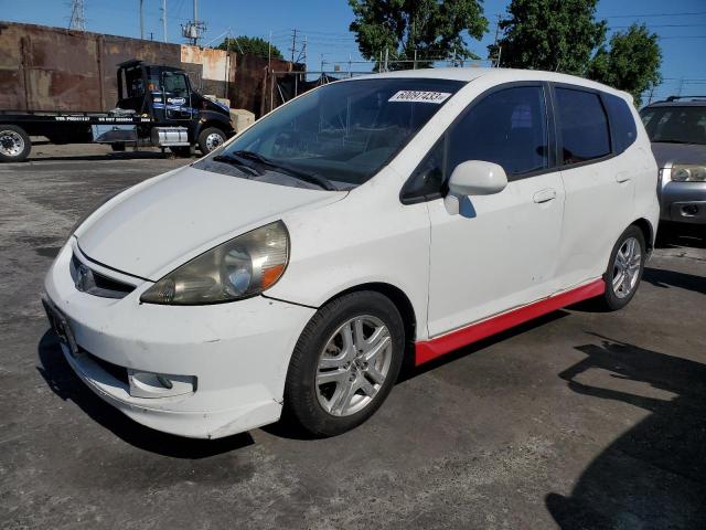 JHMGD38637S057710 - 2007 HONDA FIT S WHITE photo 1