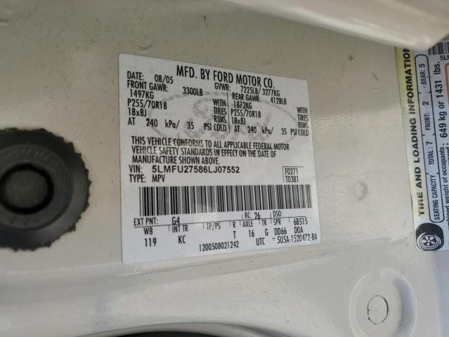 5LMFU27586LJ07552 - 2006 LINCOLN NAVIGATOR კრემისფერი ფოტო 13