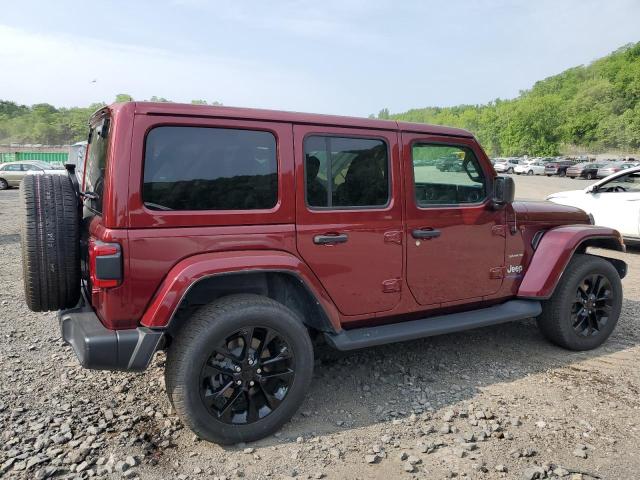 1C4JJXP62NW170448 - 2022 JEEP WRANGLER U SAHARA 4XE BURGUNDY photo 3