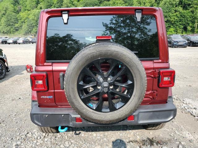1C4JJXP62NW170448 - 2022 JEEP WRANGLER U SAHARA 4XE BURGUNDY photo 6