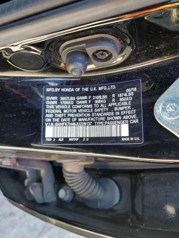 SHHFK7H46JU228137 - 2018 HONDA CIVIC SPORT 黑色 照片 10