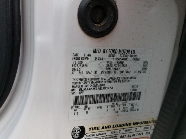 5LMJJ2J53AEJ03773 - 2010 LINCOLN NAVIGATOR 白色 照片 13