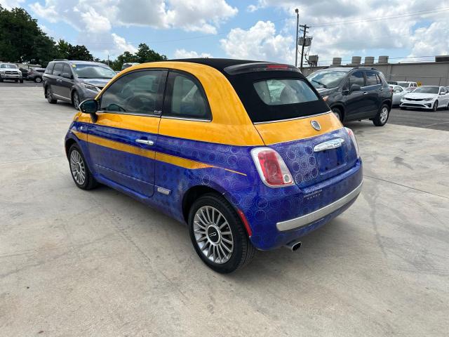 3C3CFFER9DT550414 - 2013 FIAT 500 LOUNGE BLUE photo 3