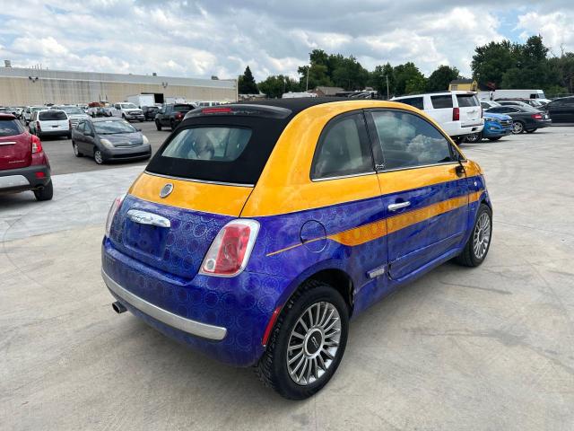 3C3CFFER9DT550414 - 2013 FIAT 500 LOUNGE BLUE photo 4