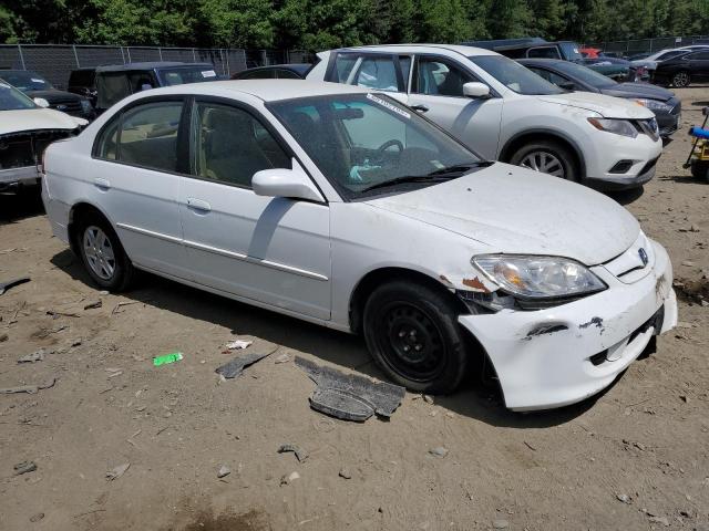 2HGES16395H524467 - 2005 HONDA CIVIC DX VP WHITE photo 4