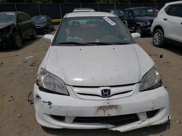 2HGES16395H524467 - 2005 HONDA CIVIC DX VP WHITE photo 5