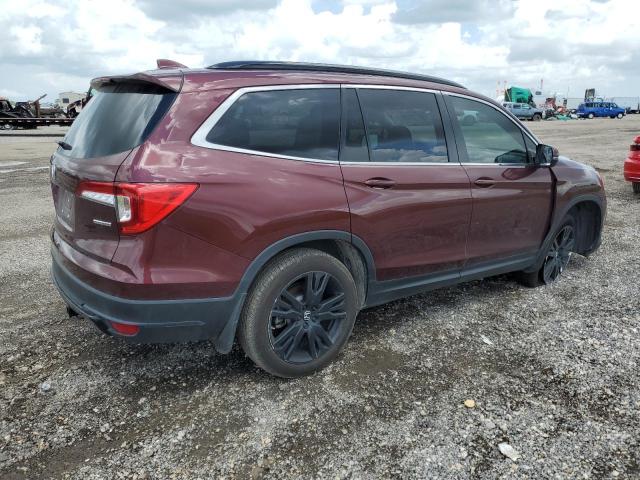 5FNYF5H26NB029533 - 2022 HONDA PILOT SE MAROON photo 3