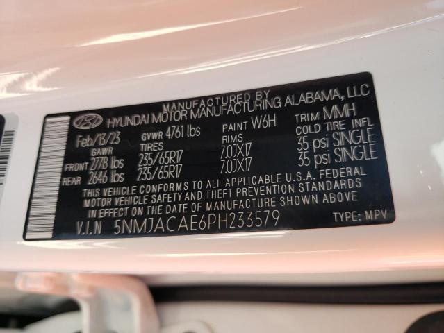 5NMJACAE6PH233579 - 2023 HYUNDAI TUCSON SE WHITE photo 12