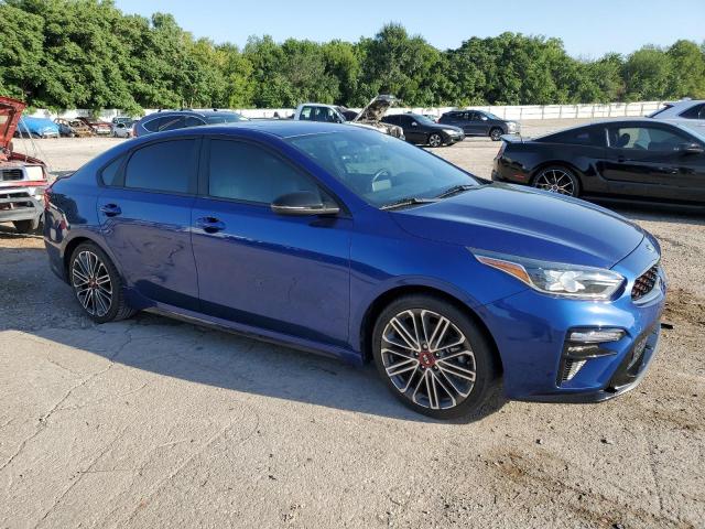 3KPF44AC3ME365249 - 2021 KIA FORTE GT BLUE photo 4