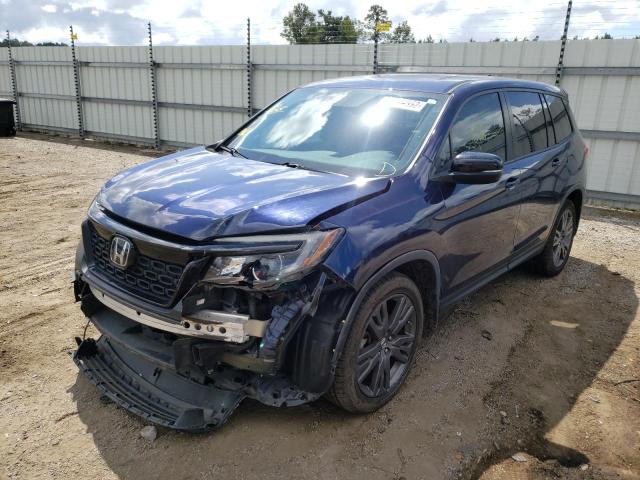 5FNYF7H56KB002432 - 2019 HONDA PASSPORT EXL BLUE photo 2