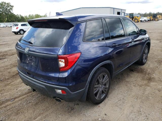 5FNYF7H56KB002432 - 2019 HONDA PASSPORT EXL BLUE photo 4