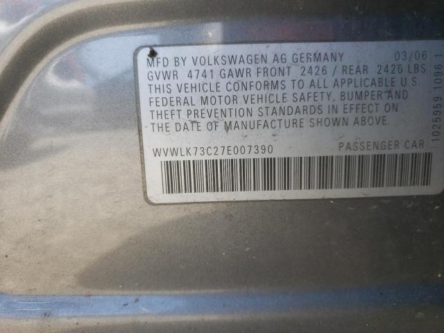 WVWLK73C27E007390 - 2007 VOLKSWAGEN PASSAT 2.0T WAGON VALUE GRAY photo 12