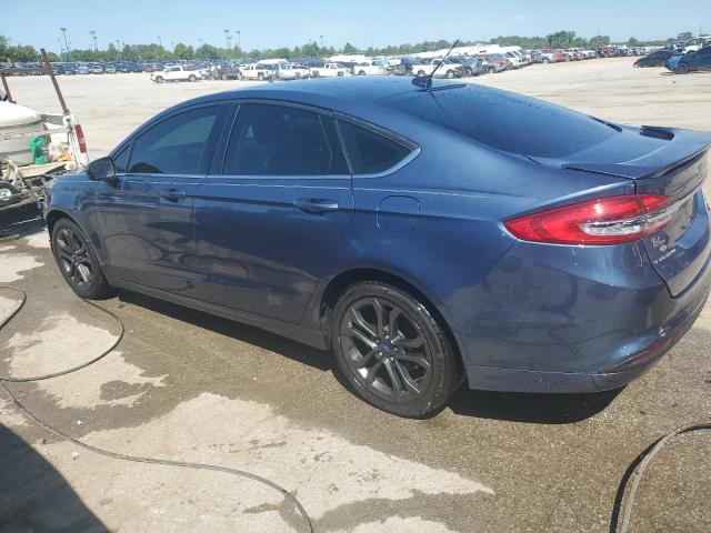 3FA6P0HD5JR280969 - 2018 FORD FUSION SE BLUE photo 2