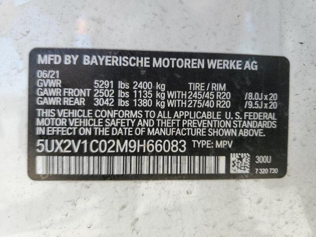 5UX2V1C02M9H66083 - 2021 BMW X4 XDRIVE30I WHITE photo 12