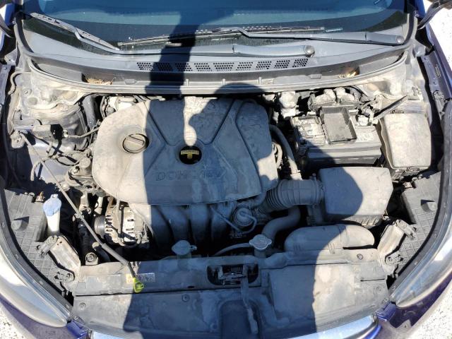 5NPDH4AEXDH305350 - 2013 HYUNDAI ELANTRA GLS BLUE photo 11