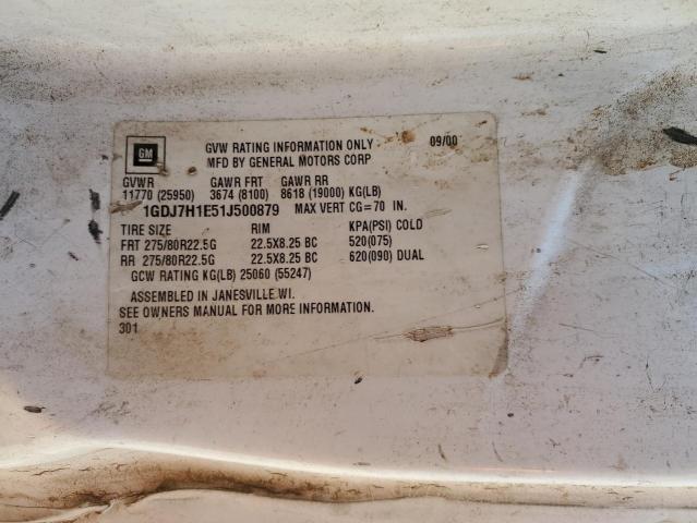 1GDJ7H1E51J500879 - 2001 GMC C-SERIES C7H042 白色 照片 13
