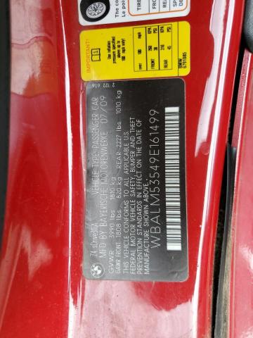 WBALM53549E161499 - 2009 BMW Z4 SDRIVE30I RED photo 12