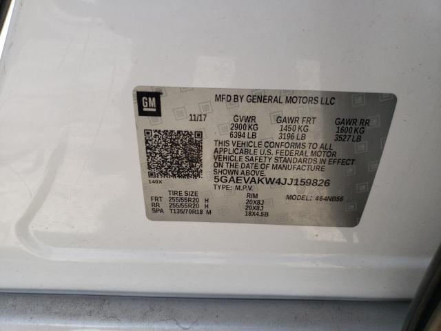 5GAEVAKW4JJ159826 - 2018 BUICK ENCLAVE ESSENCE თეთრი ფოტო 14