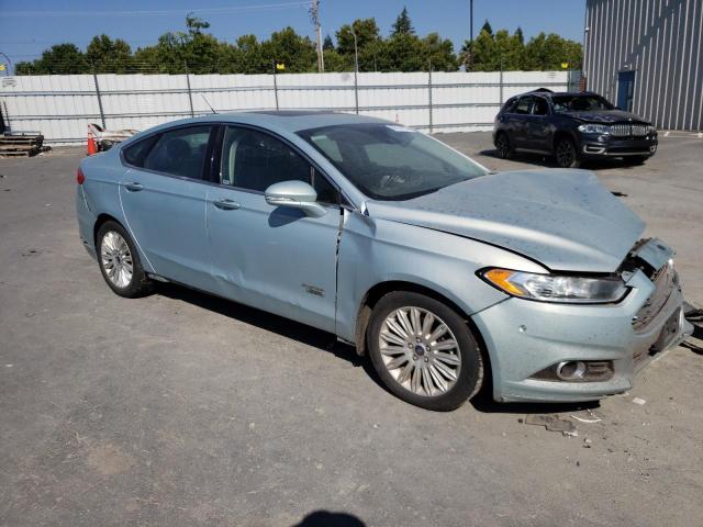 3FA6P0SU5DR304006 - 2013 FORD FUSION TITANIUM PHEV TURQUOISE photo 4