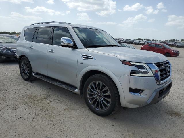 JN8AY2CCXM9146412 - 2021 NISSAN ARMADA PLATINUM SILVER photo 4