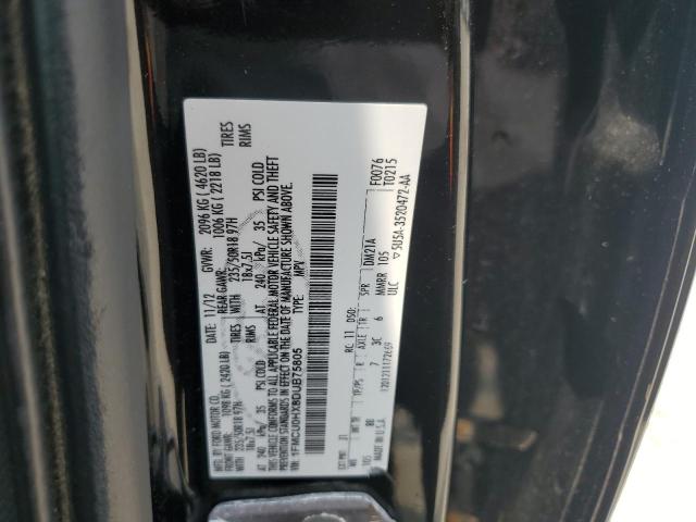 1FMCU0HX8DUB75805 - 2013 FORD ESCAPE SEL 黑色 照片 13