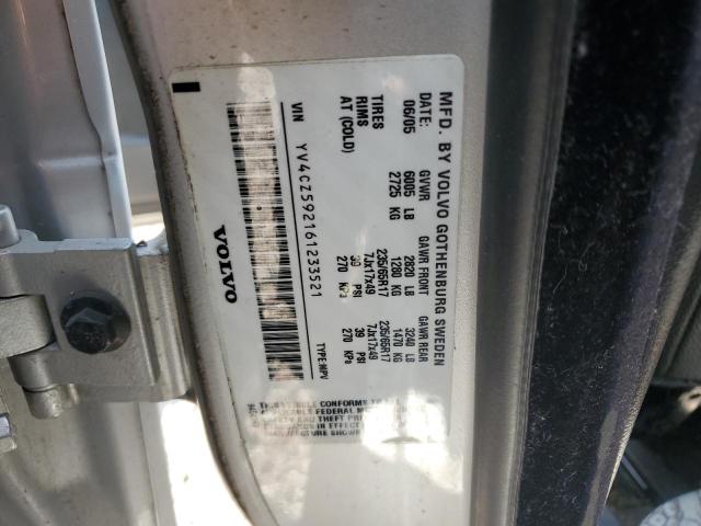 YV4CZ592161233521 - 2006 VOLVO XC90 SILVER photo 12