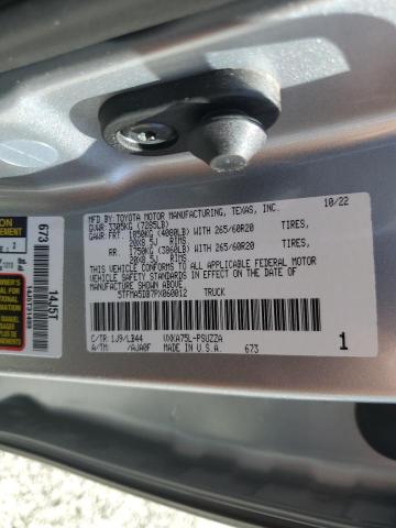 5TFMA5DB7PX060012 - 2023 TOYOTA TUNDRA CREWMAX PLATINUM Gümüş foto 12