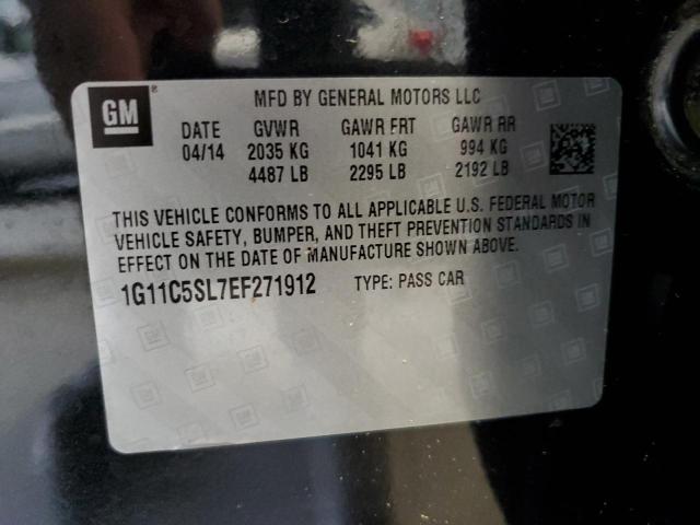1G11C5SL7EF271912 - 2014 CHEVROLET MALIBU 1LT 黑色 照片 12