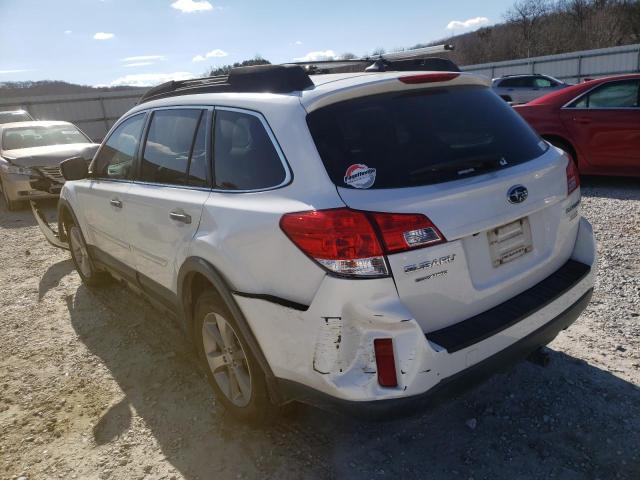 4S4BRCSCXD3267296 - 2013 SUBARU OUTBACK 2.5I LIMITED WHITE photo 3