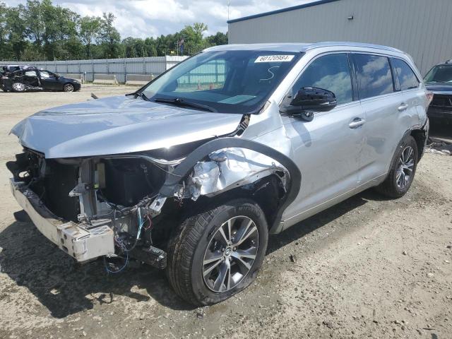 5TDKKRFHXGS120593 - 2016 TOYOTA HIGHLANDER XLE SILVER photo 1