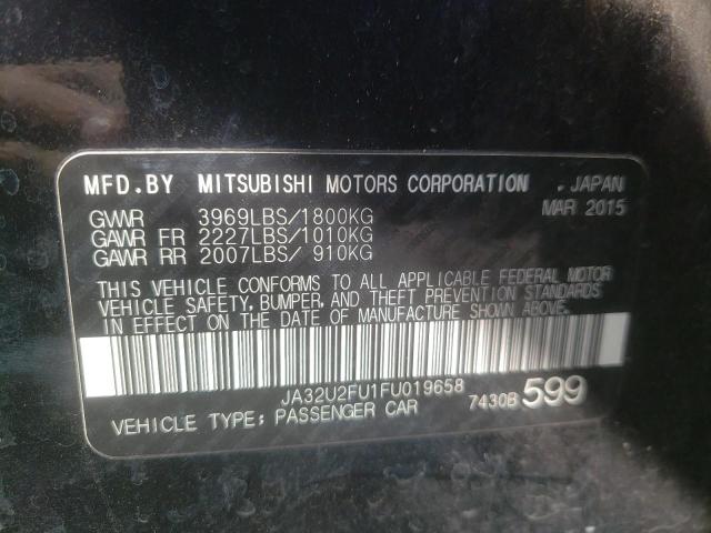 JA32U2FU1FU019658 - 2015 MITSUBISHI LANCER ES BLACK photo 13