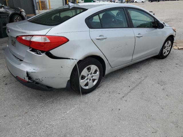 KNAFK4A63G5593491 - 2016 KIA FORTE LX SILVER photo 3