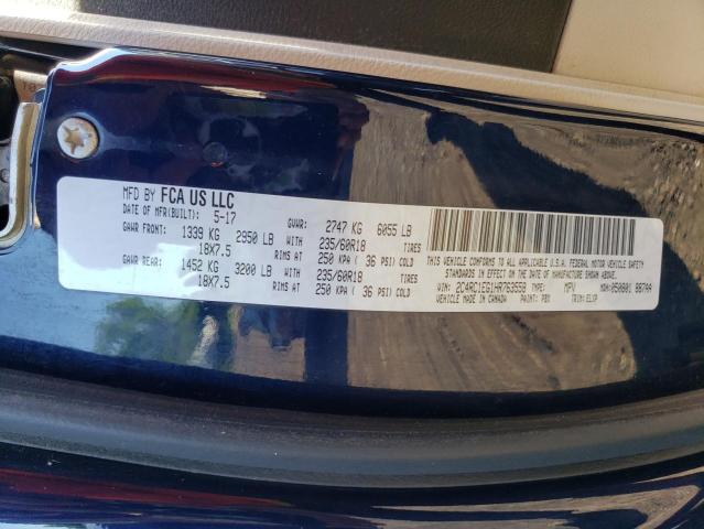 2C4RC1EG1HR763558 - 2017 CHRYSLER PACIFICA TOURING L PLUS BLUE photo 13