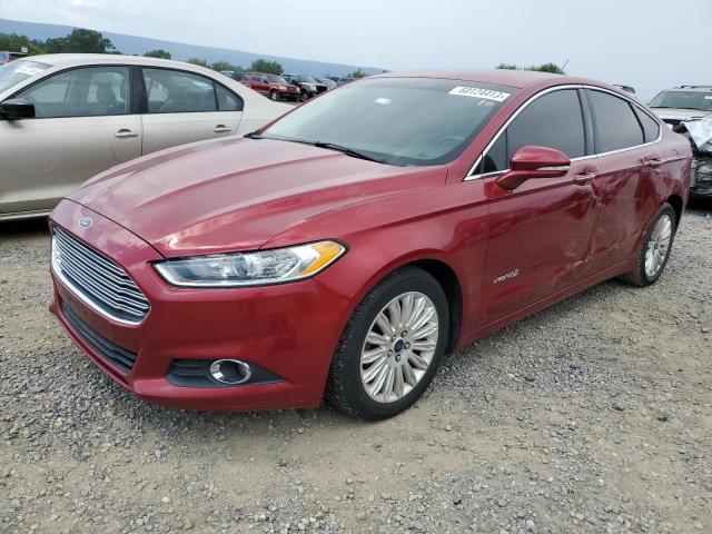 3FA6P0LU8ER386815 - 2014 FORD FUSION SE HYBRID RED photo 1