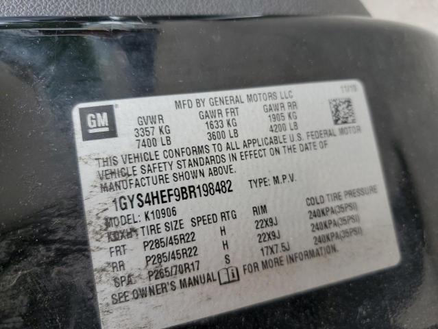 1GYS4HEF9BR198482 - 2011 CADILLAC ESCALADE ESV LUXURY BLACK photo 13