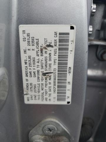 1HGCP36859A037173 - 2009 HONDA ACCORD EXL SILVER photo 12