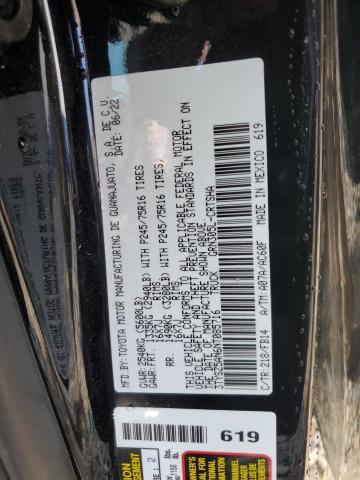 3TYSZ5AN6NT085716 - 2022 TOYOTA TACOMA ACCESS CAB შავი ფოტო 12