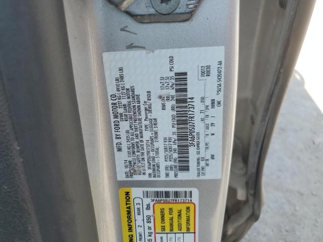 3FA6P0SU7FR173714 - 2015 FORD FUSION TITANIUM PHEV SILVER photo 12