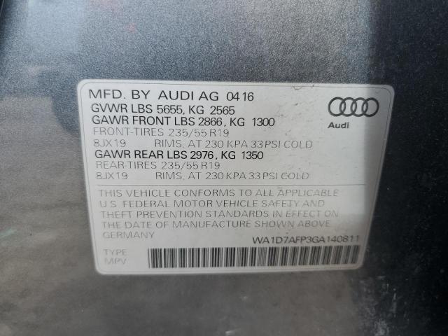 WA1D7AFP3GA140811 - 2016 AUDI Q5 PREMIUM PLUS S-LINE GRAY photo 14