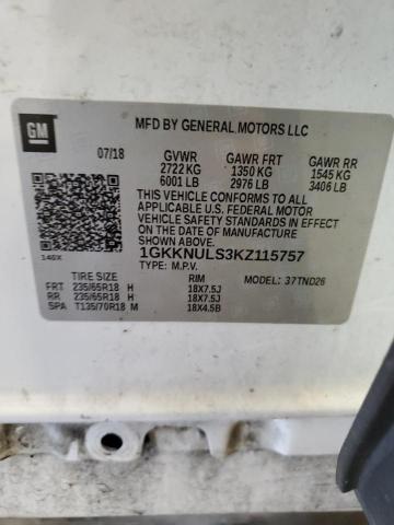 1GKKNULS3KZ115757 - 2019 GMC ACADIA SLT-1 白色 照片 14