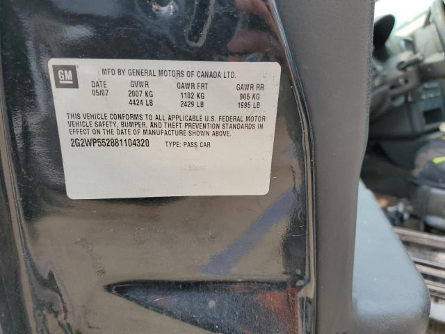 2G2WP552881104320 - 2008 PONTIAC GRAND PRIX 黑色 照片 12