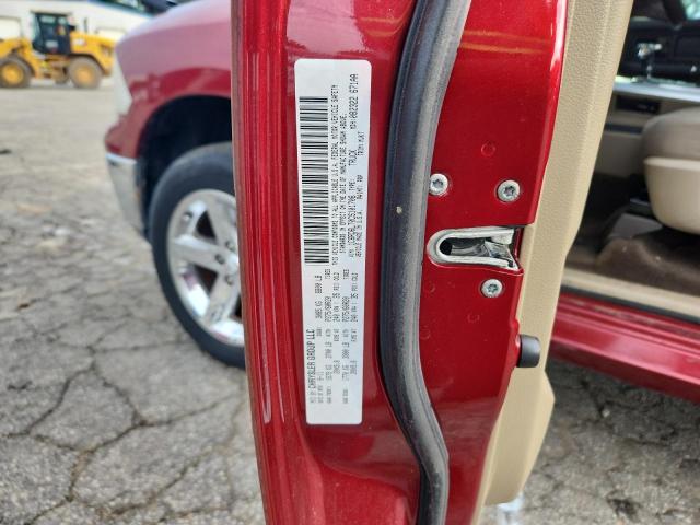1C6RD6LT0CS101706 - 2012 DODGE RAM 1500 SLT RED photo 12
