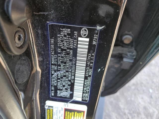 4T1BK1EBXDU019507 - 2013 TOYOTA AVALON BASE 黑色 照片 12