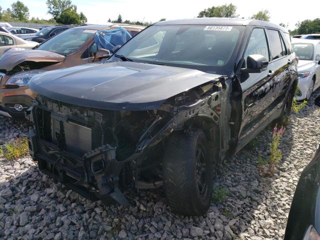 1FM5K8ABXNGB48763 - 2022 FORD EXPLORER POLICE INTERCEPTOR BLACK photo 1